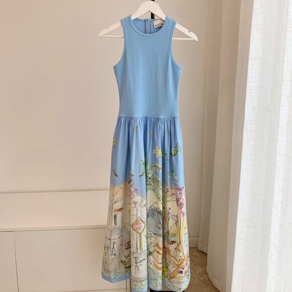 Alemais Anouk Sky Blue Mid-Length Dress - Picture 14 of 16